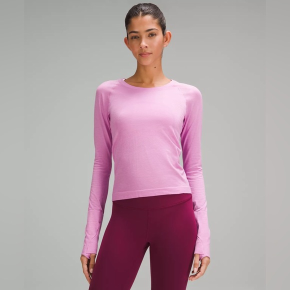 Lululemon Swiftly Tech Long Sleeve Shirt 2.0 Race size 8/10 Dahlia Mauve DHMU - Picture 1 of 7